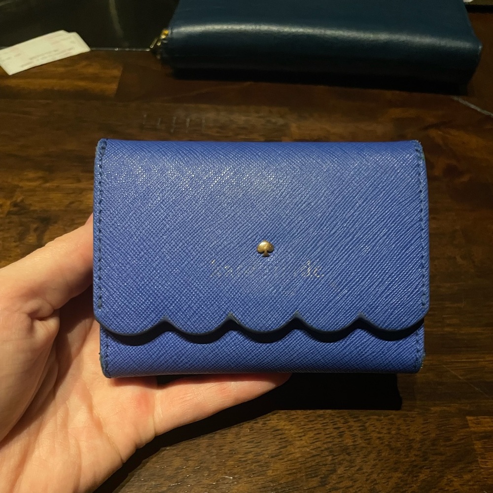 Kate spade royal blue / turquoise mini wallet